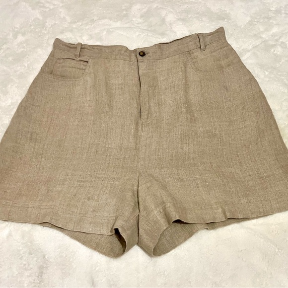 The Territory Ahead Beige Linen Shorts Women’s Size 16 - Picture 4 of 10